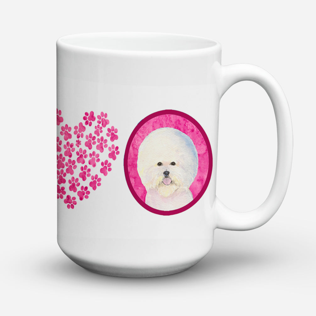 Bichon Frise  Dishwasher Safe Microwavable Ceramic Coffee Mug 15 ounce SS4802  the-store.com.