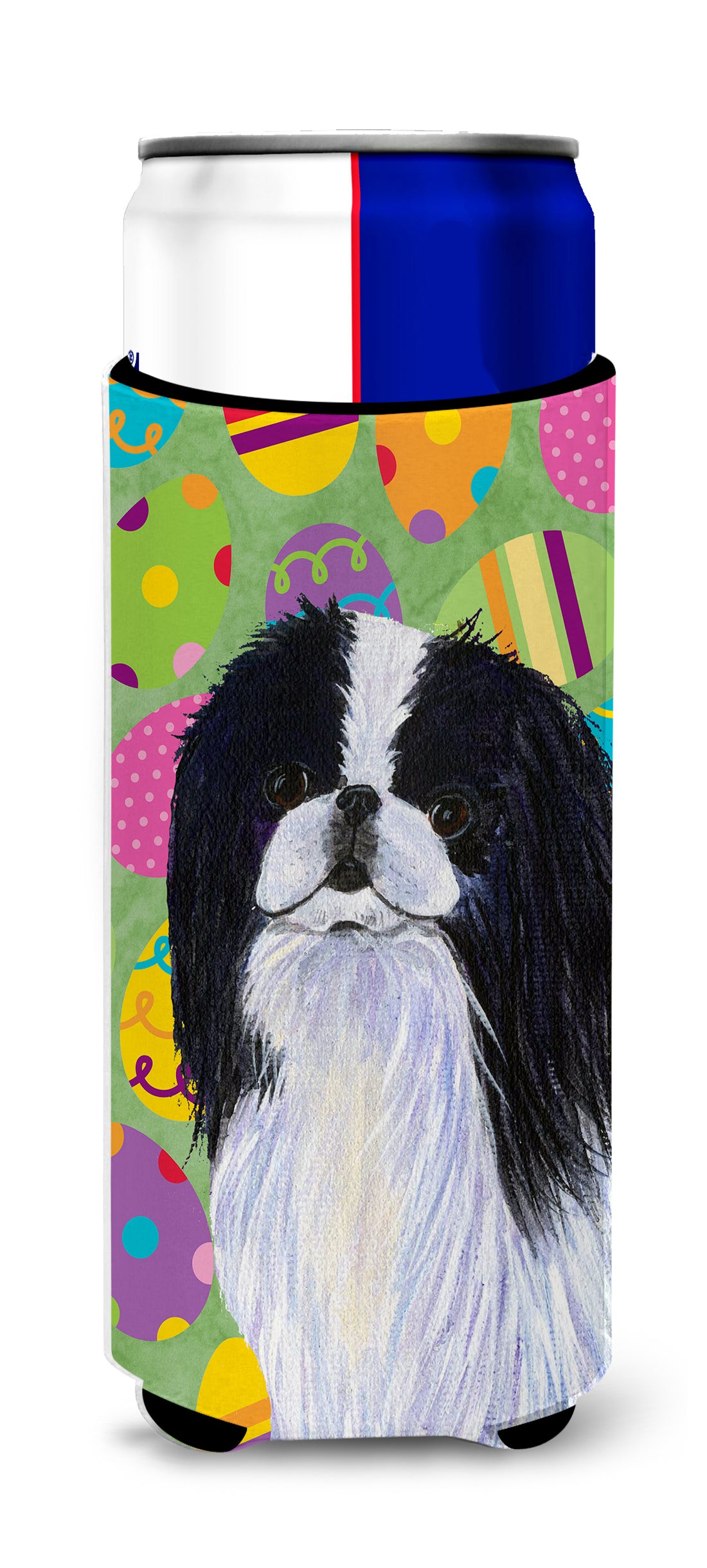 Japanese Chin Easter Eggtravaganza Ultra Beverage Insulators for slim cans SS4812MUK.