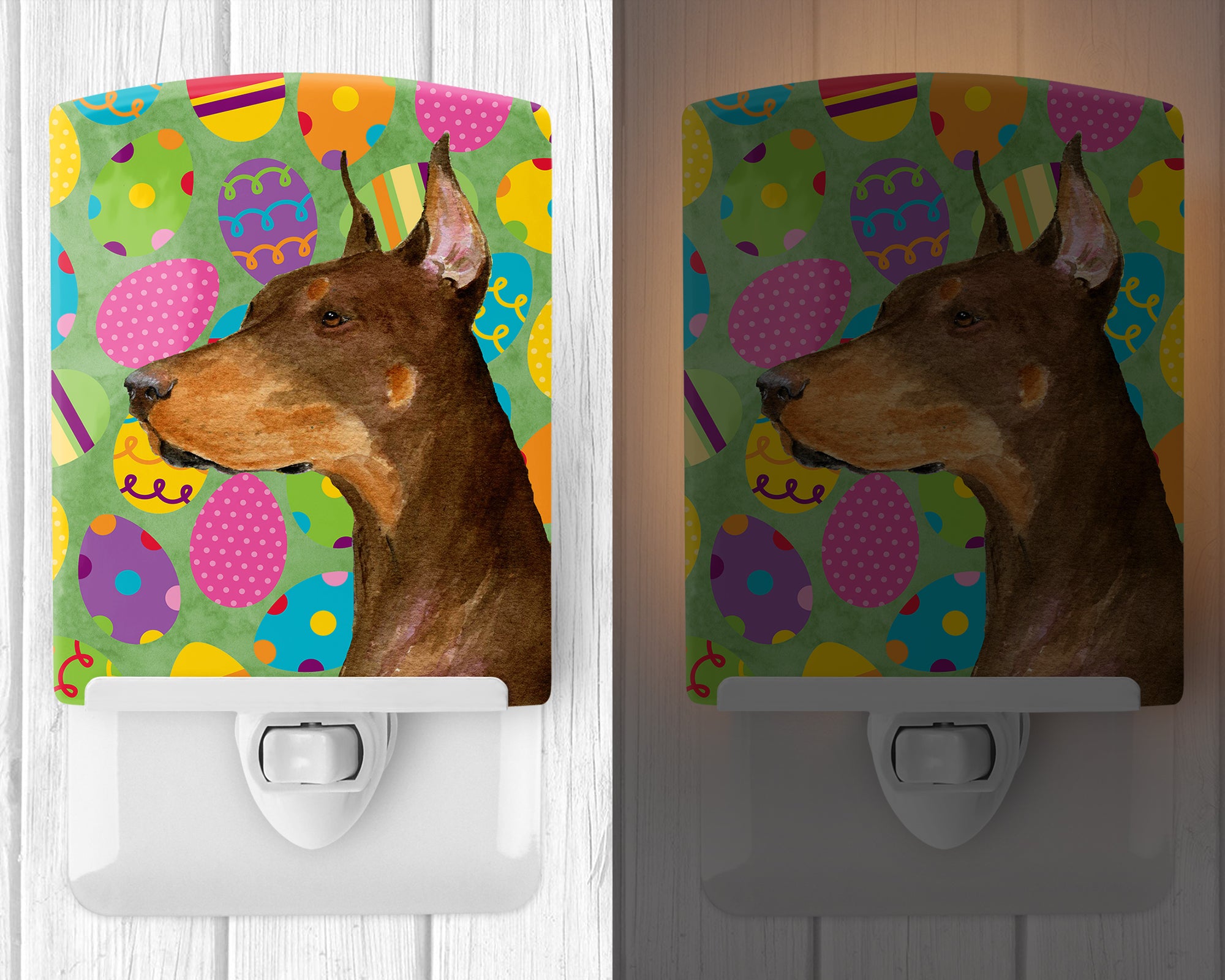 Doberman Easter Eggtravaganza Ceramic Night Light SS4813CNL - the-store.com