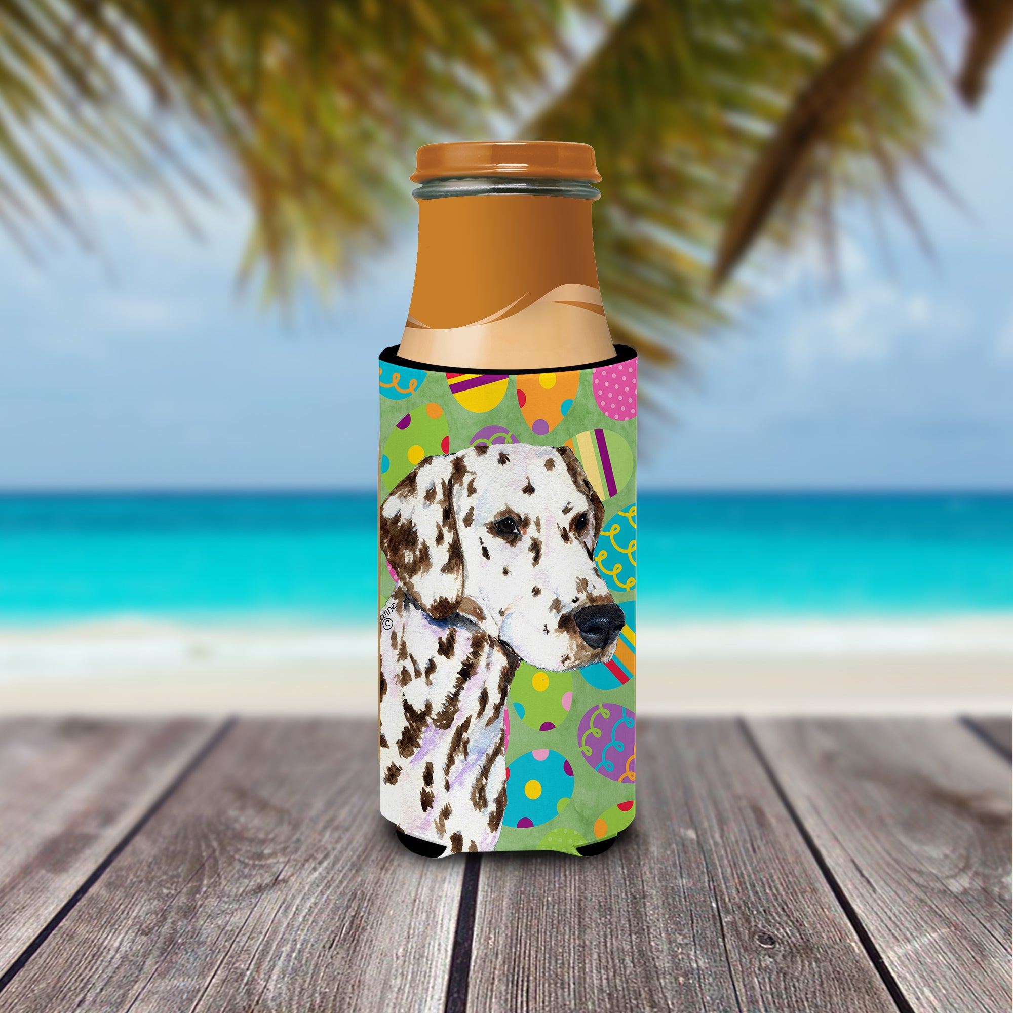 Dalmatian Easter Eggtravaganza Ultra Beverage Insulators for slim cans SS4814MUK.