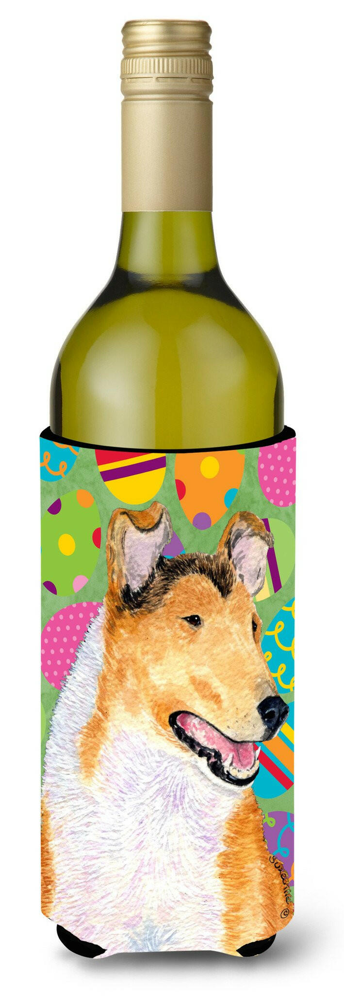 Collie Smooth Easter Eggtravaganza Wine Bottle Beverage Insulator Beverage Insulator Hugger by Caroline's Treasures