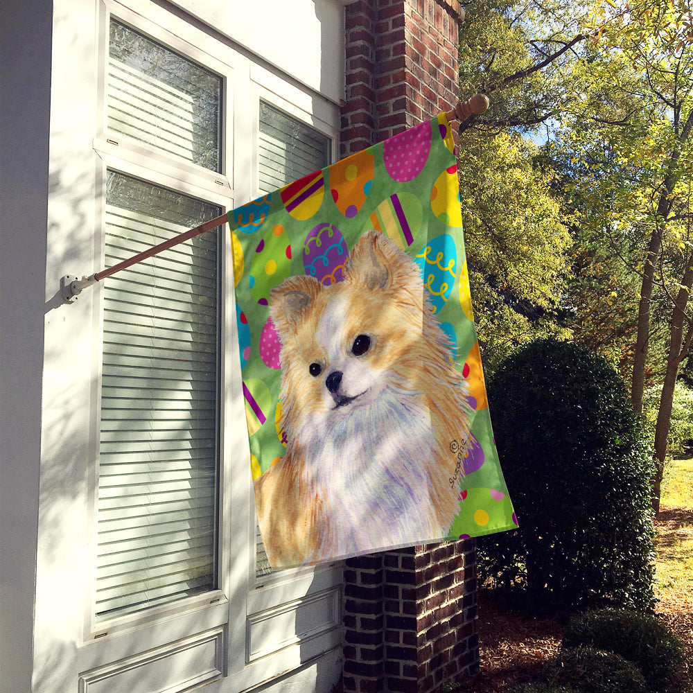 Chihuahua Easter Eggtravaganza Flag Canvas House Size  the-store.com.