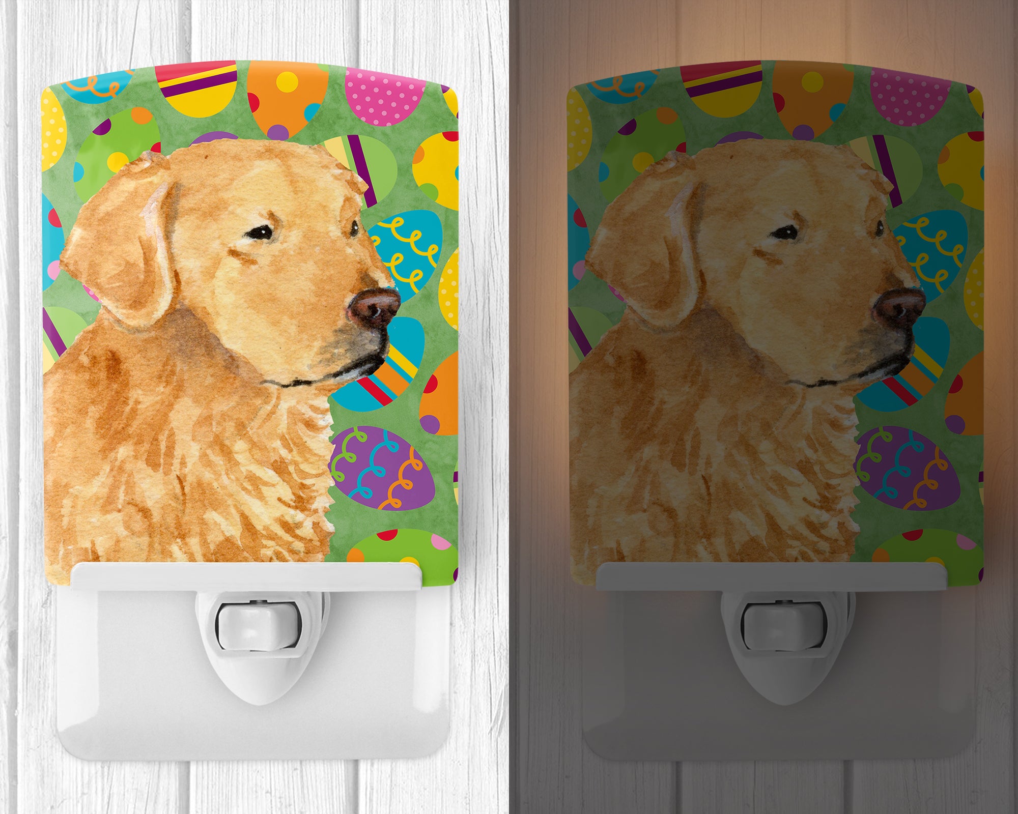 Golden Retriever Easter Eggtravaganza Ceramic Night Light SS4821CNL - the-store.com