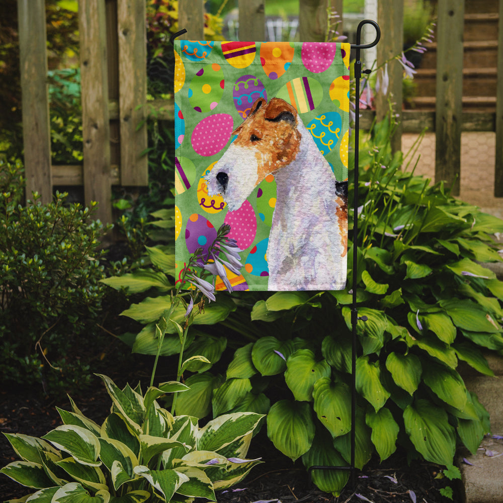 Fox Terrier Easter Eggtravaganza Flag Garden Size  the-store.com.