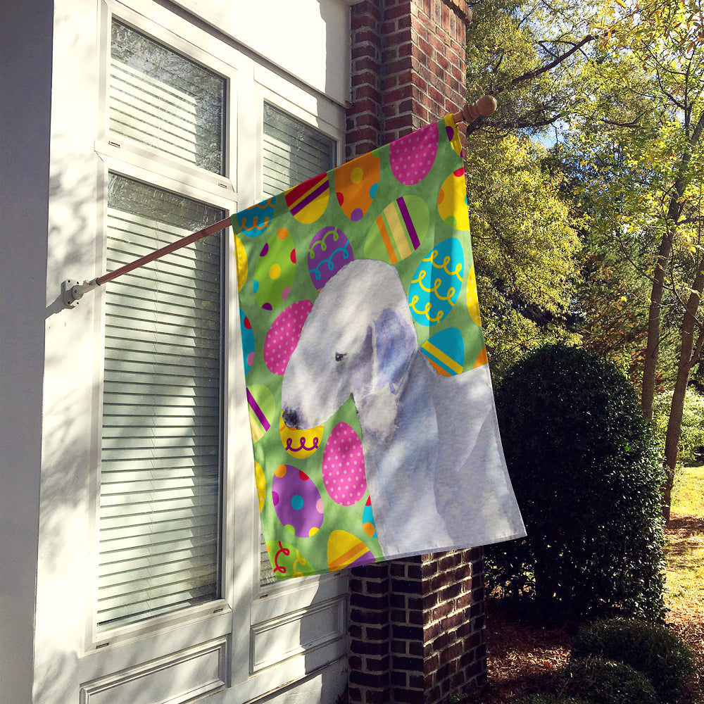 Bedlington Terrier Easter Eggtravaganza Flag Canvas House Size  the-store.com.