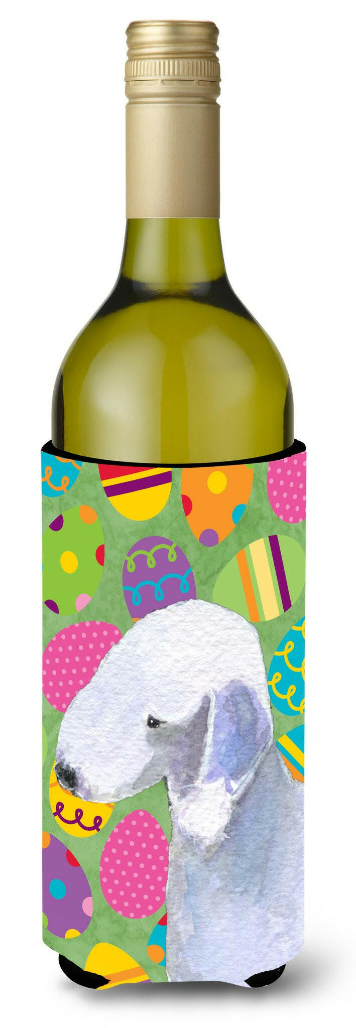 Bedlington Terrier Easter Eggtravaganza Wine Bottle Beverage Insulator Beverage Insulator Hugger by Caroline's Treasures