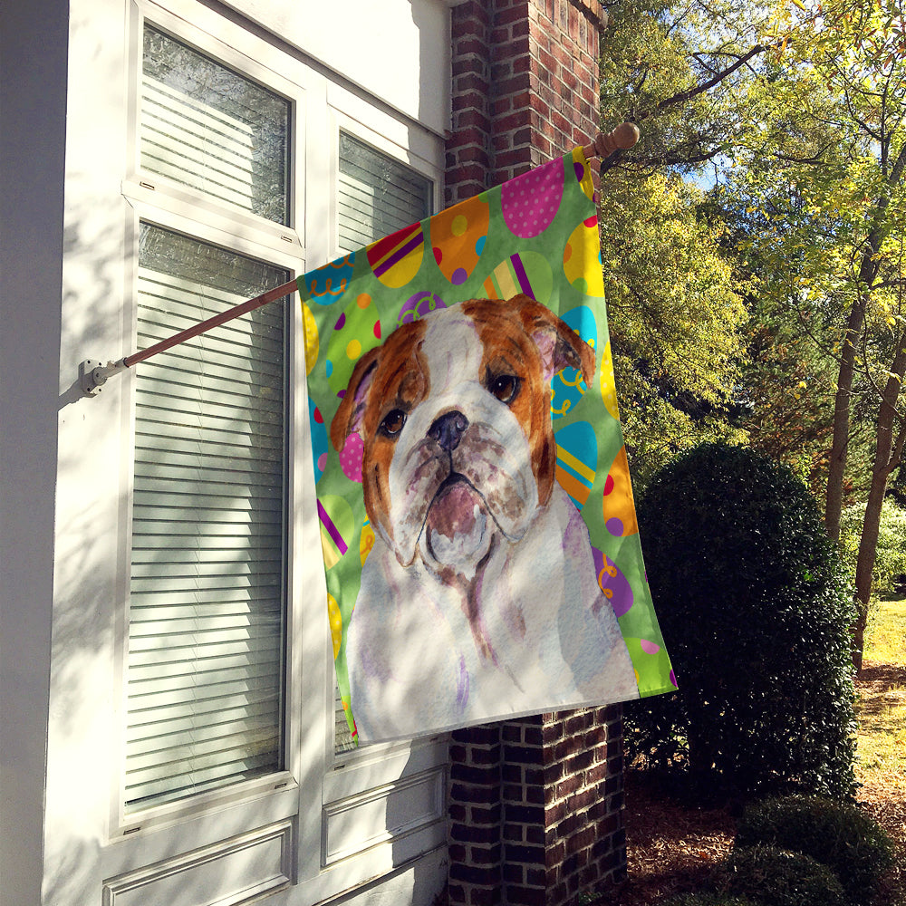 Bulldog English Easter Eggtravaganza Flag Canvas House Size  the-store.com.