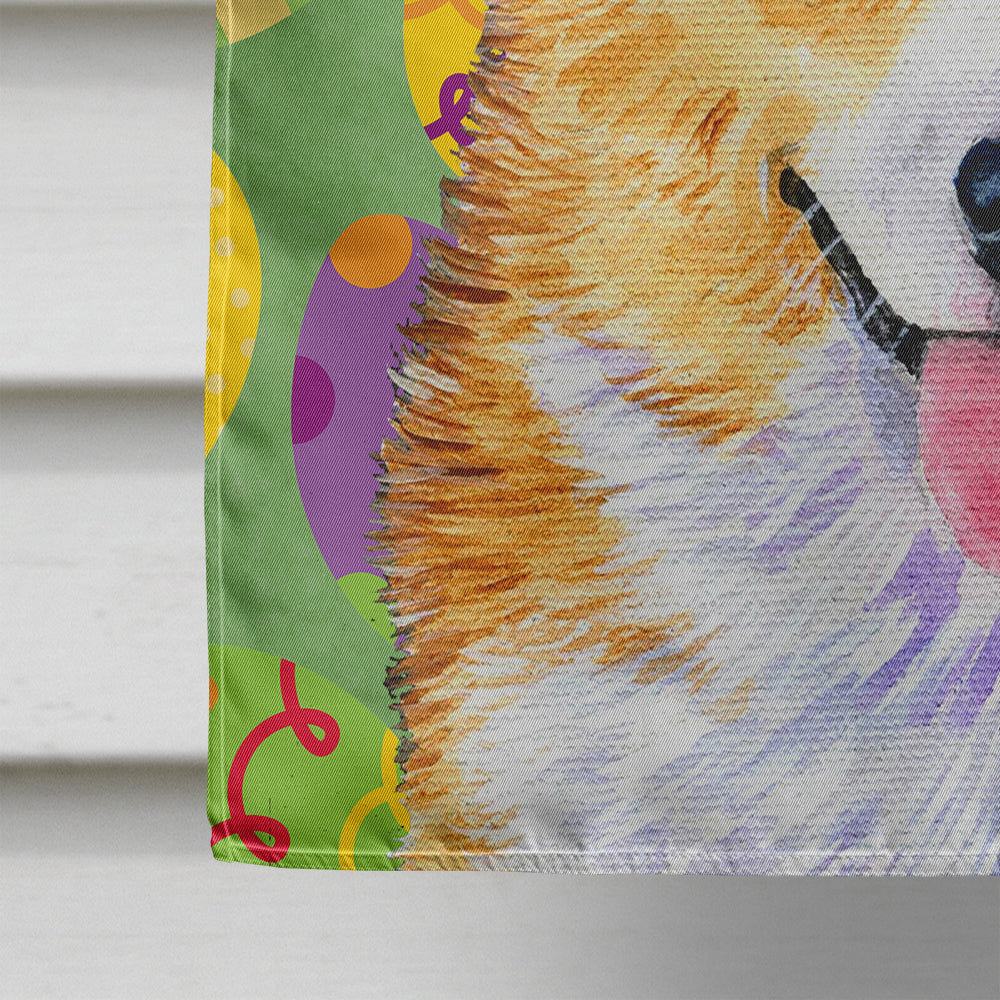 Corgi Easter Eggtravaganza Flag Canvas House Size  the-store.com.