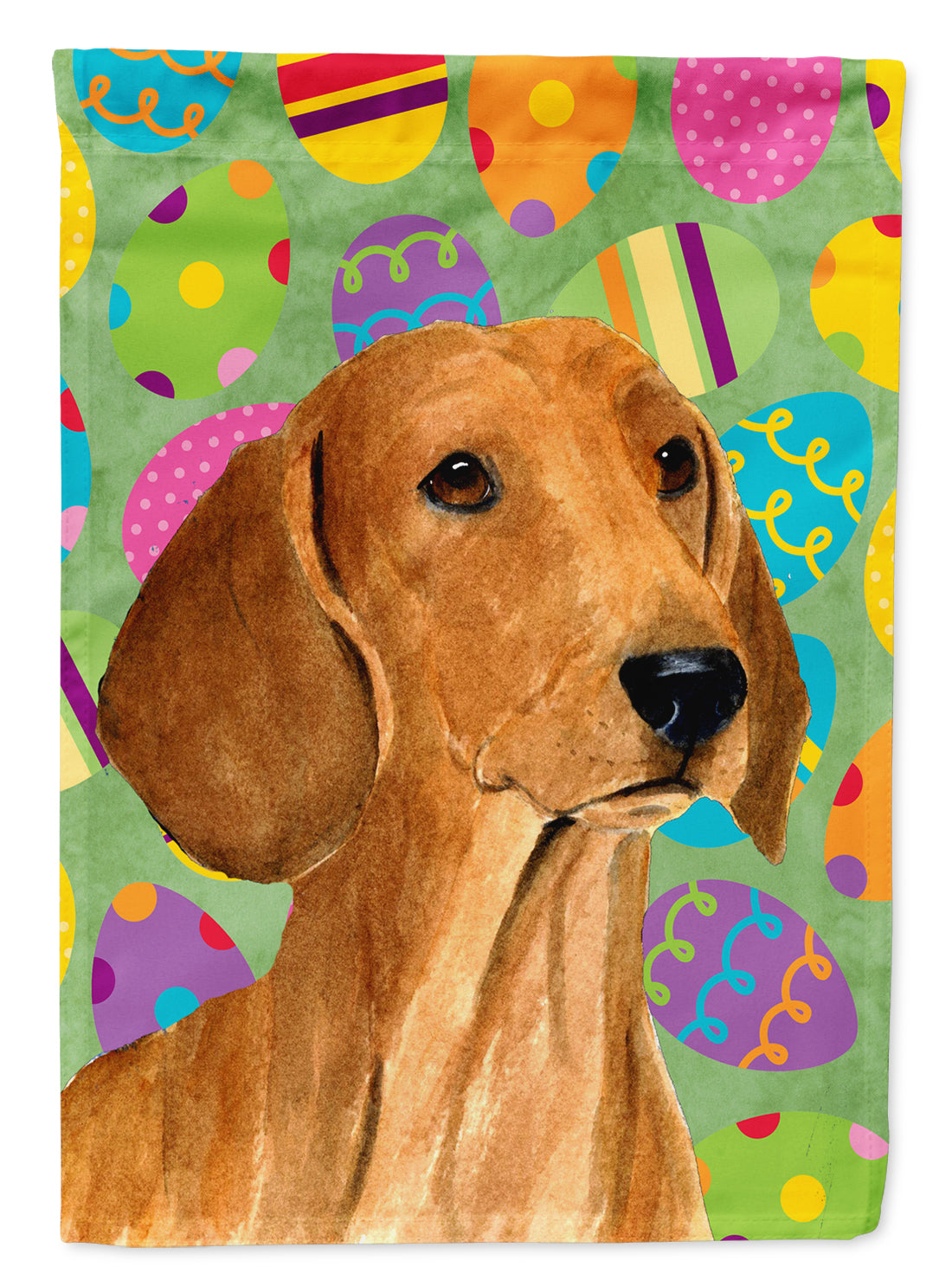 Dachshund Easter Eggtravaganza Flag Canvas House Size  the-store.com.