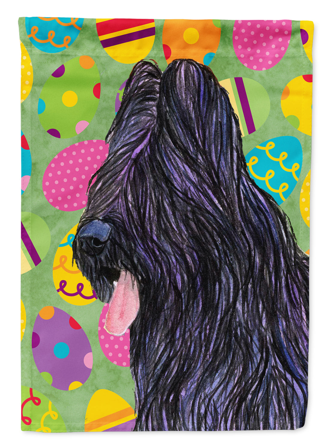 Briard Easter Eggtravaganza Flag Canvas House Size  the-store.com.