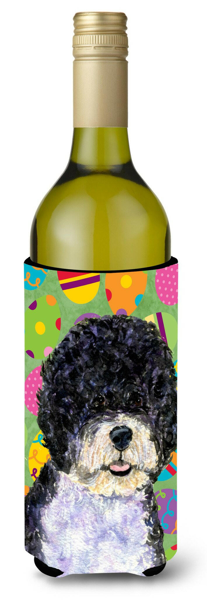 Portuguese Water Dog Easter Eggtravaganza Wine Bottle Beverage Insulator Beverage Insulator Hugger by Caroline&#39;s Treasures