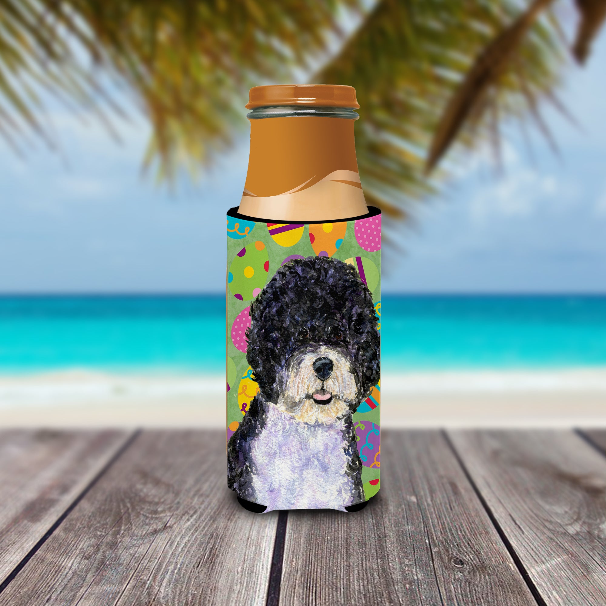 Portuguese Water Dog Easter Eggtravaganza Ultra Beverage Insulators for slim cans SS4835MUK.