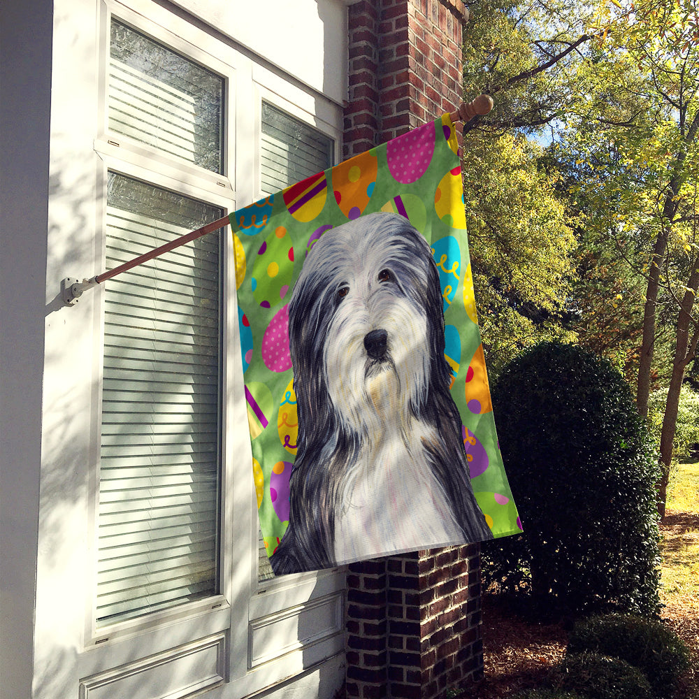 Bearded Collie Easter Eggtravaganza Flag Canvas House Size  the-store.com.