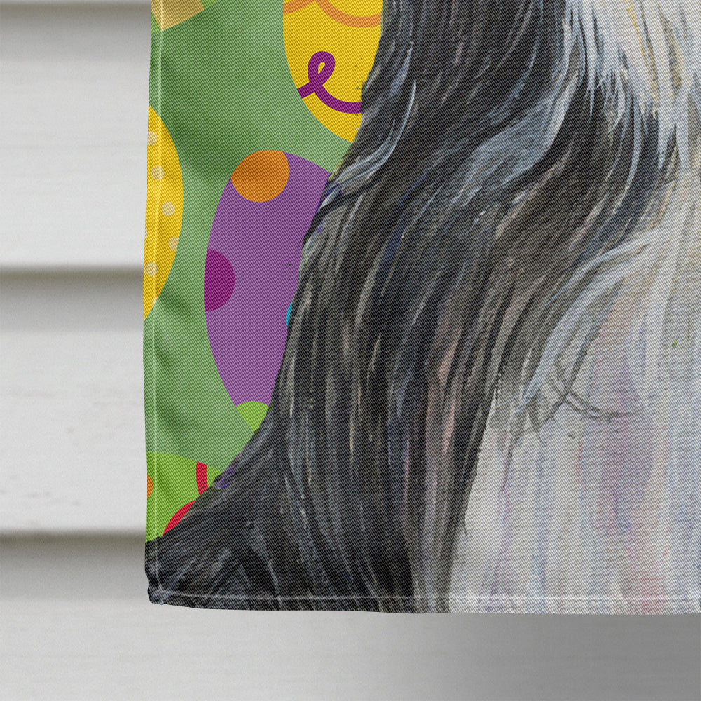 Bearded Collie Easter Eggtravaganza Flag Canvas House Size  the-store.com.