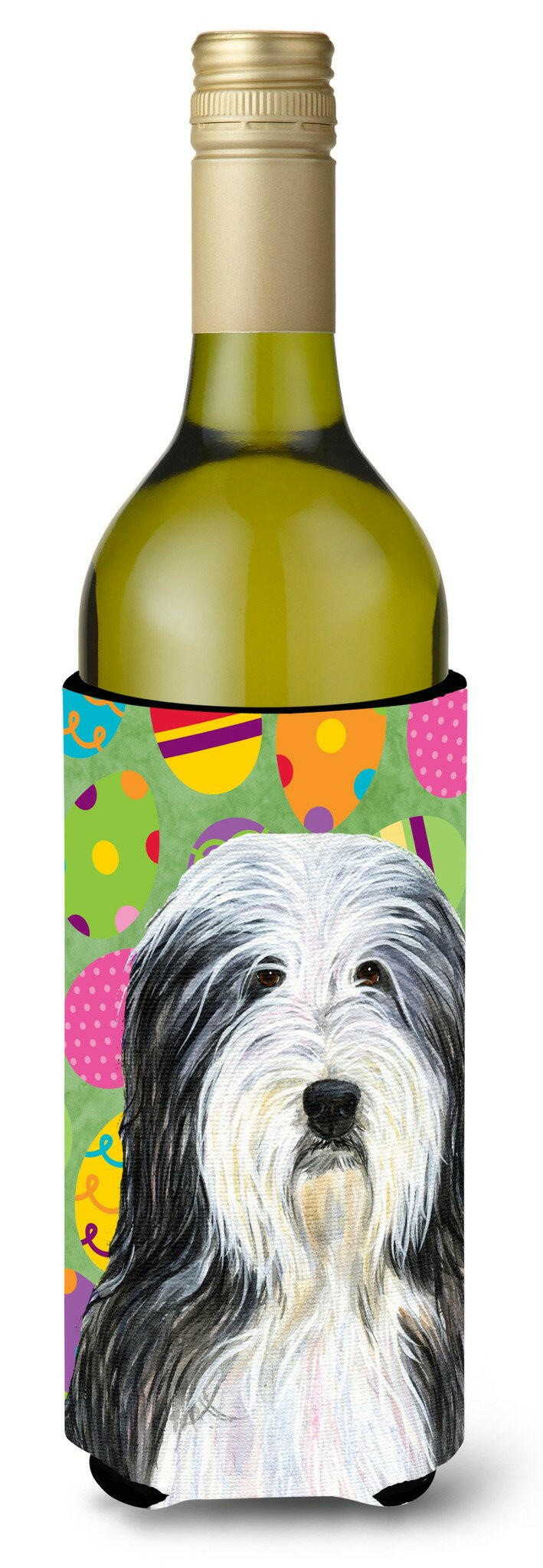 Bearded Collie Easter Eggtravaganza Wine Bottle Beverage Insulator Beverage Insulator Hugger SS4842LITERK by Caroline&#39;s Treasures