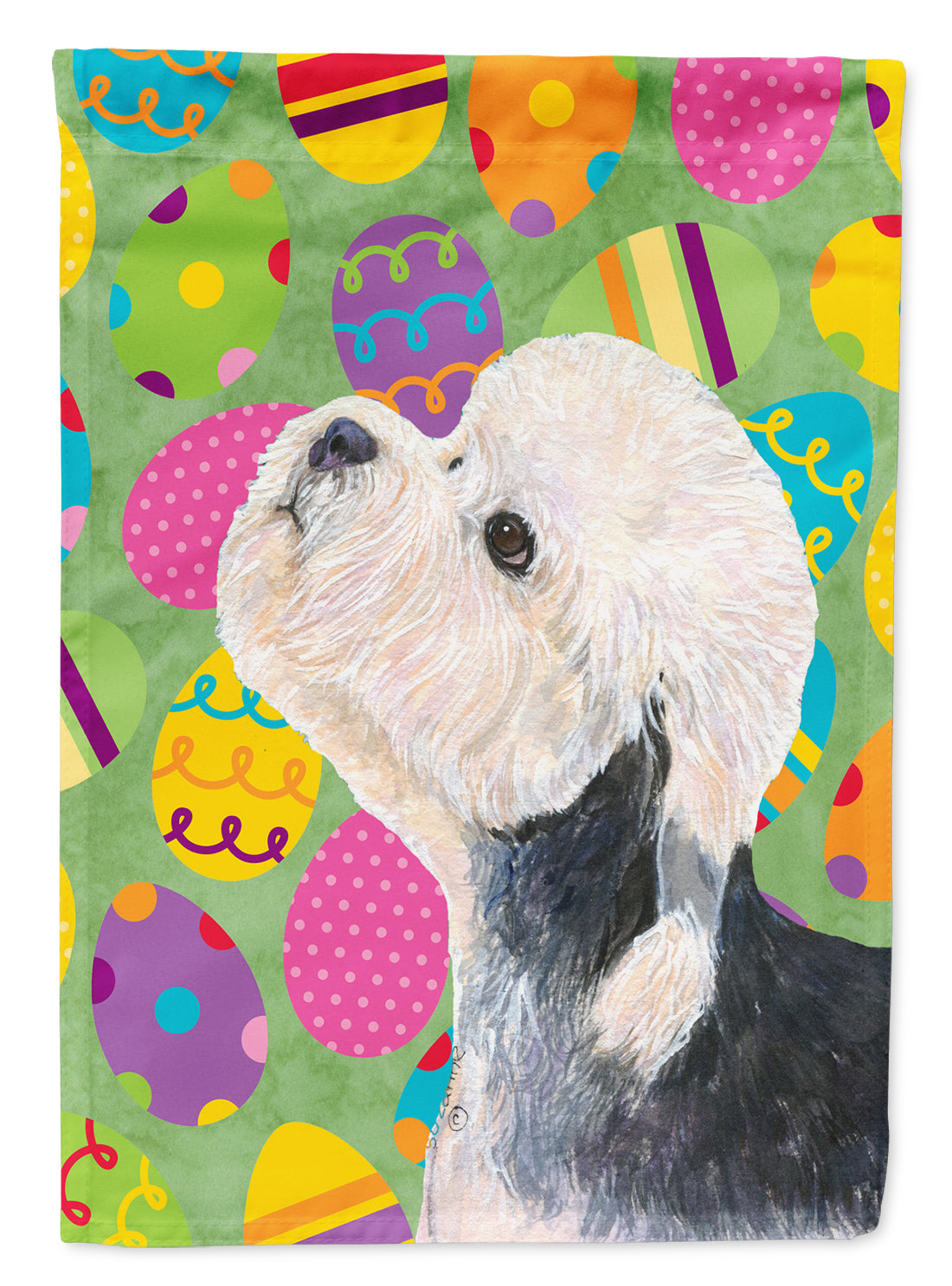 Dandie Dinmont Terrier Easter Eggtravaganza Flag Garden Size  the-store.com.