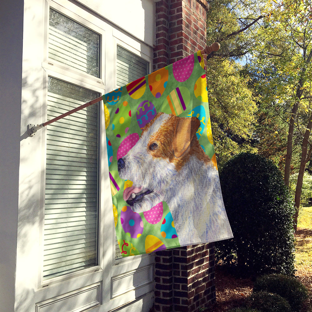 Jack Russell Terrier Easter Eggtravaganza Flag Canvas House Size  the-store.com.