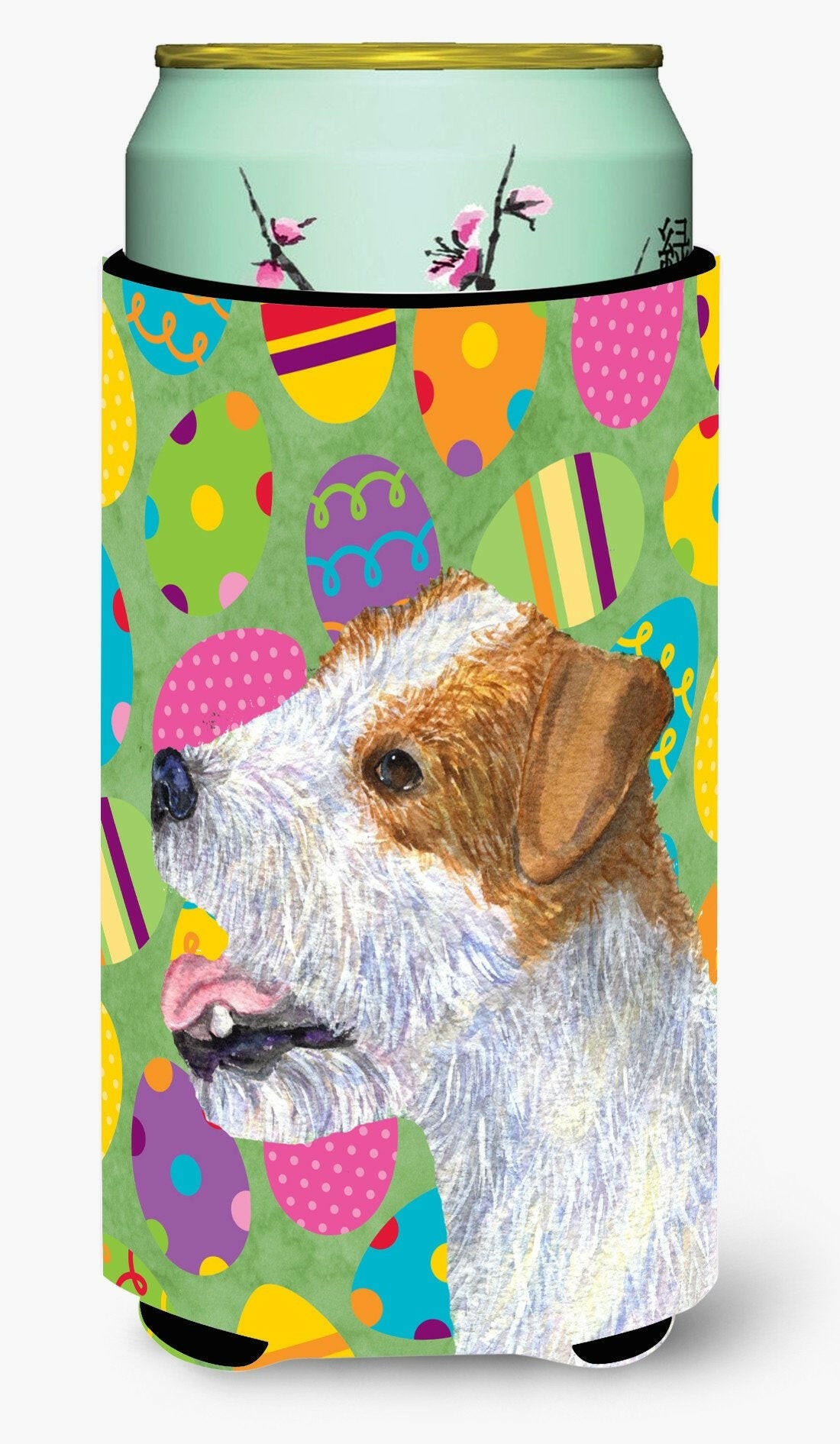 Jack Russell Terrier Easter Eggtravaganza  Tall Boy Beverage Insulator Beverage Insulator Hugger by Caroline's Treasures