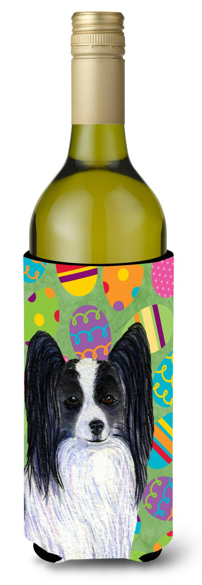 Papillon Easter Eggtravaganza Wine Bottle Beverage Insulator Beverage Insulator Hugger SS4850LITERK by Caroline's Treasures