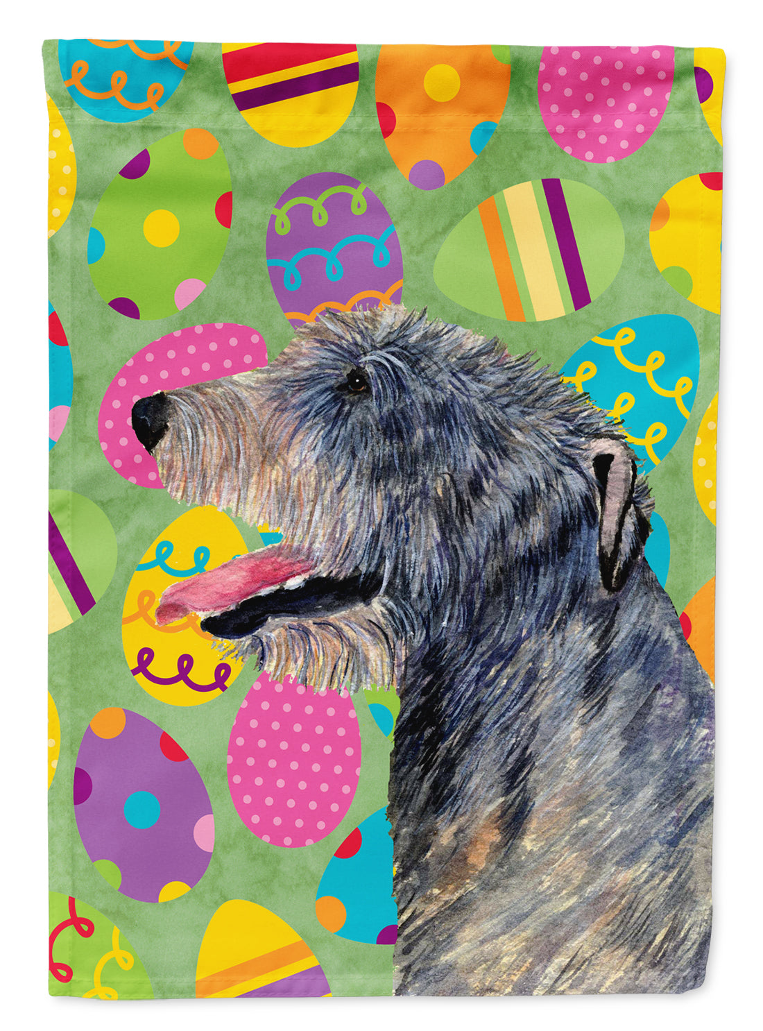 Irish Wolfhound Easter Eggtravaganza Flag Garden Size  the-store.com.