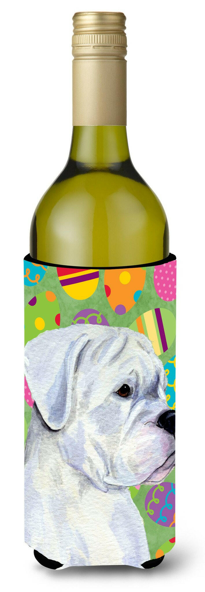 Boxer Easter Eggtravaganza Wine Bottle Beverage Insulator Beverage Insulator Hugger SS4854LITERK by Caroline's Treasures