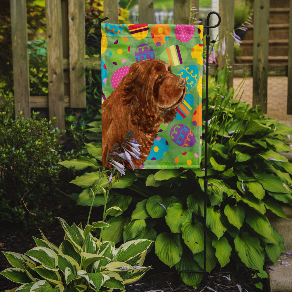 Sussex Spaniel Easter Eggtravaganza Flag Garden Size  the-store.com.