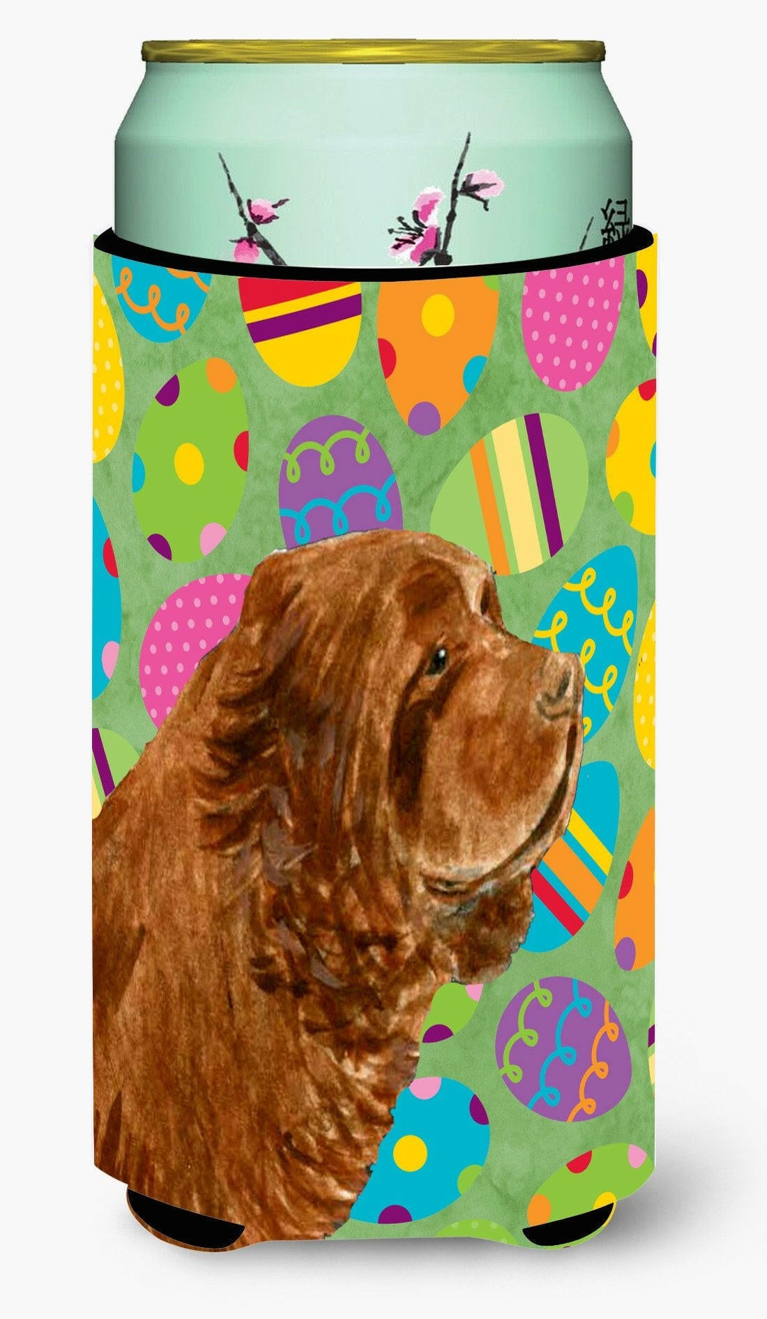 Sussex Spaniel Easter Eggtravaganza  Tall Boy Beverage Insulator Beverage Insulator Hugger by Caroline's Treasures