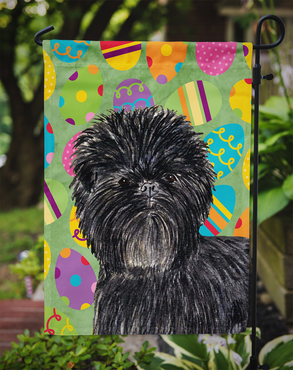 Affenpinscher Easter Eggtravaganza Flag Garden Size  the-store.com.