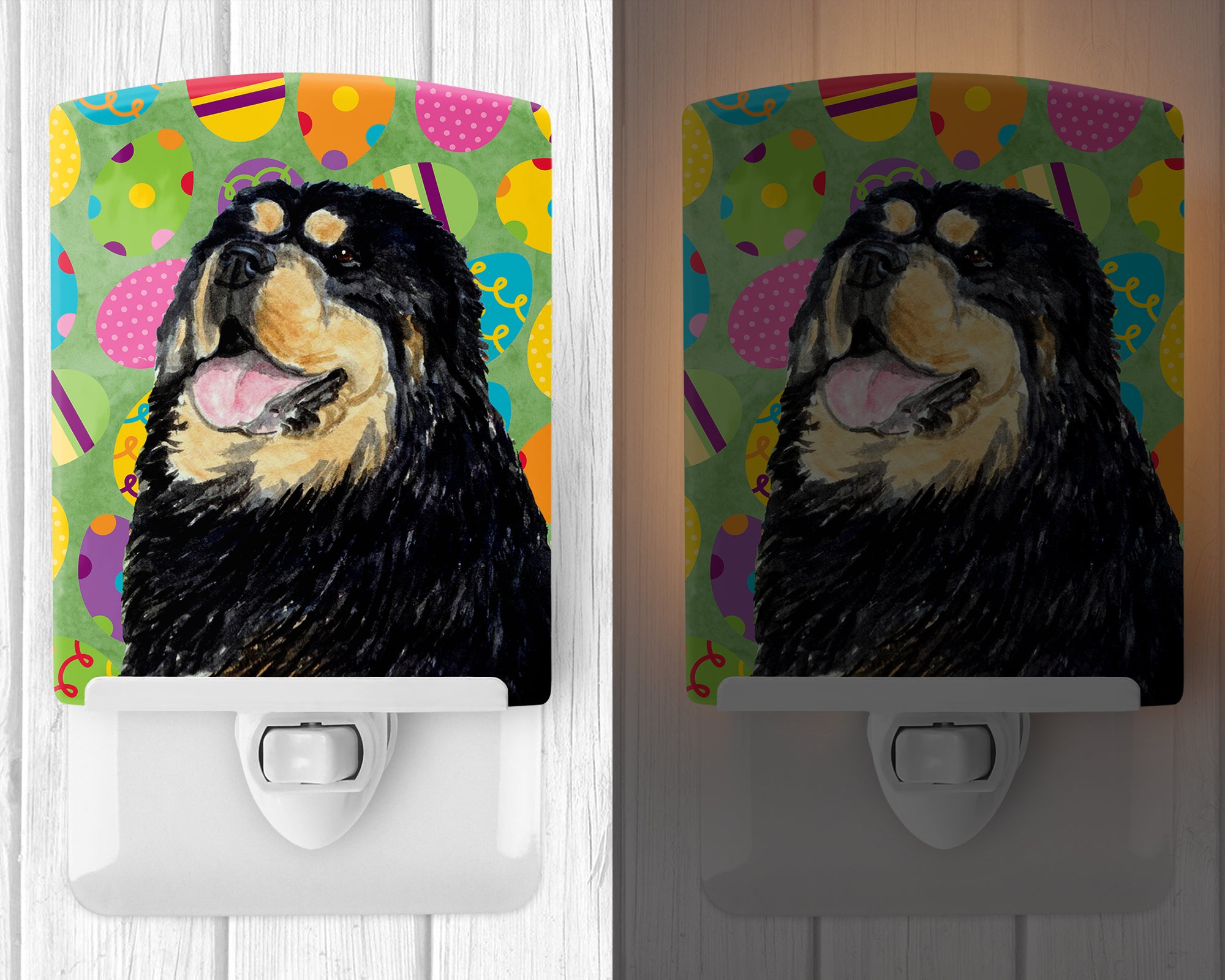 Tibetan Mastiff Easter Eggtravaganza Ceramic Night Light SS4857CNL - the-store.com