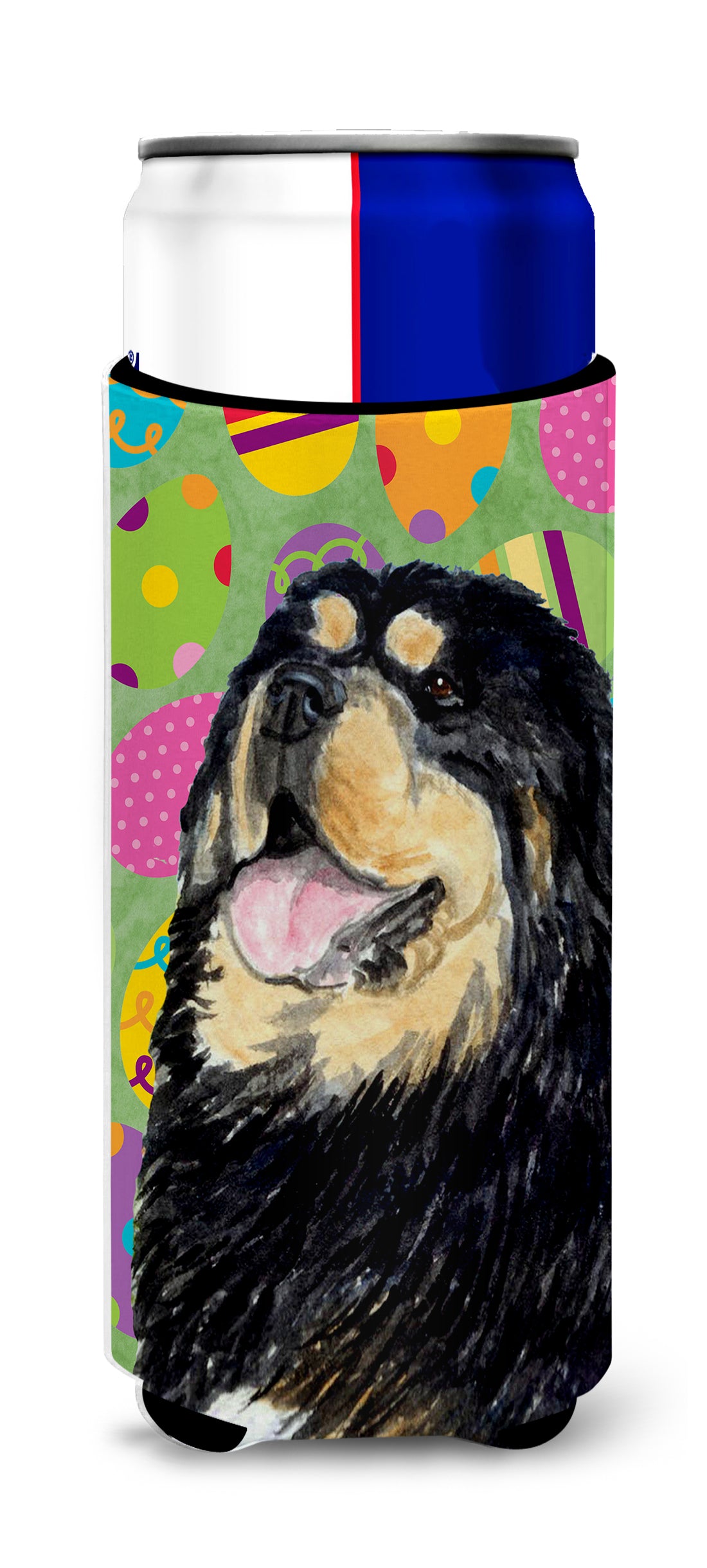 Tibetan Mastiff Easter Eggtravaganza Ultra Beverage Insulators for slim cans SS4857MUK.