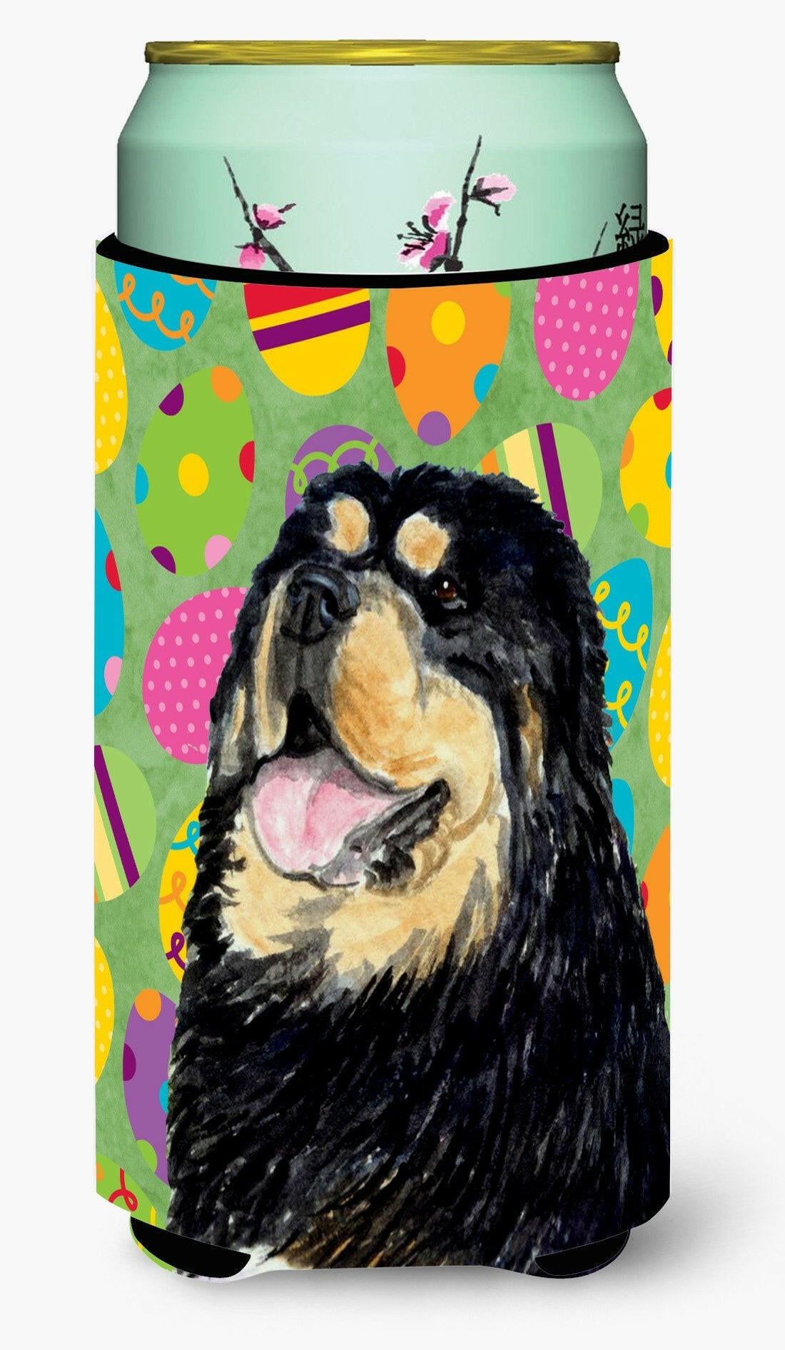 Tibetan Mastiff Easter Eggtravaganza  Tall Boy Beverage Insulator Beverage Insulator Hugger by Caroline's Treasures