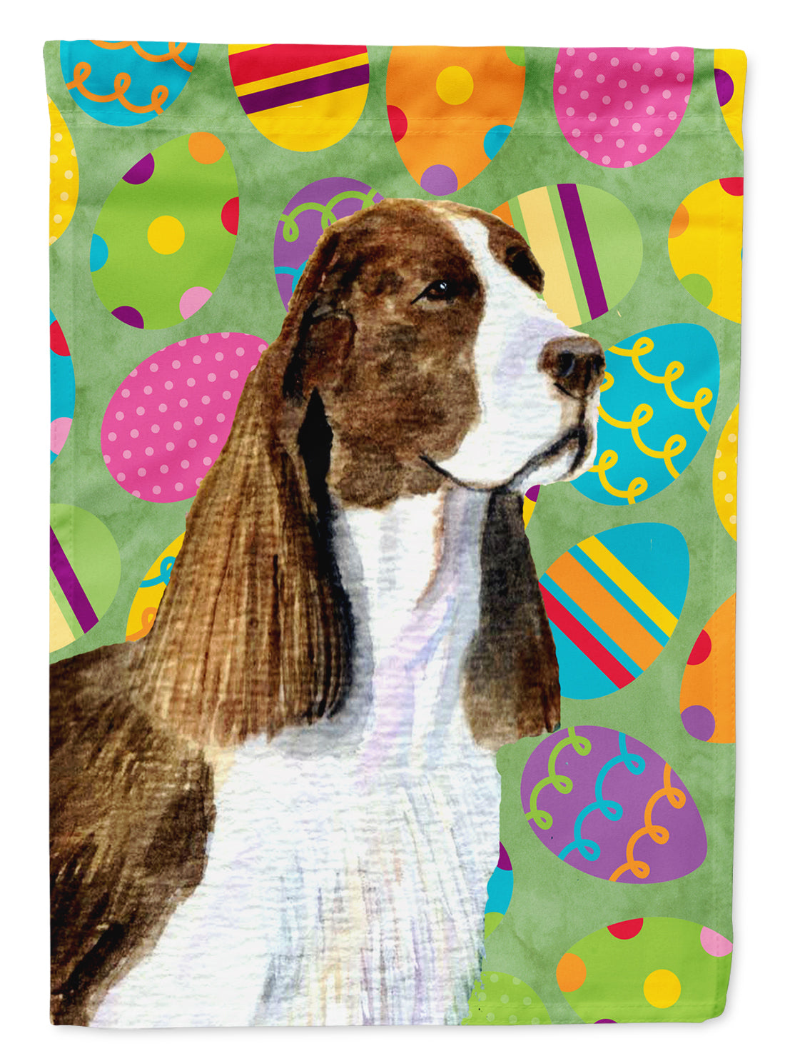 Springer Spaniel Easter Eggtravaganza Flag Garden Size  the-store.com.