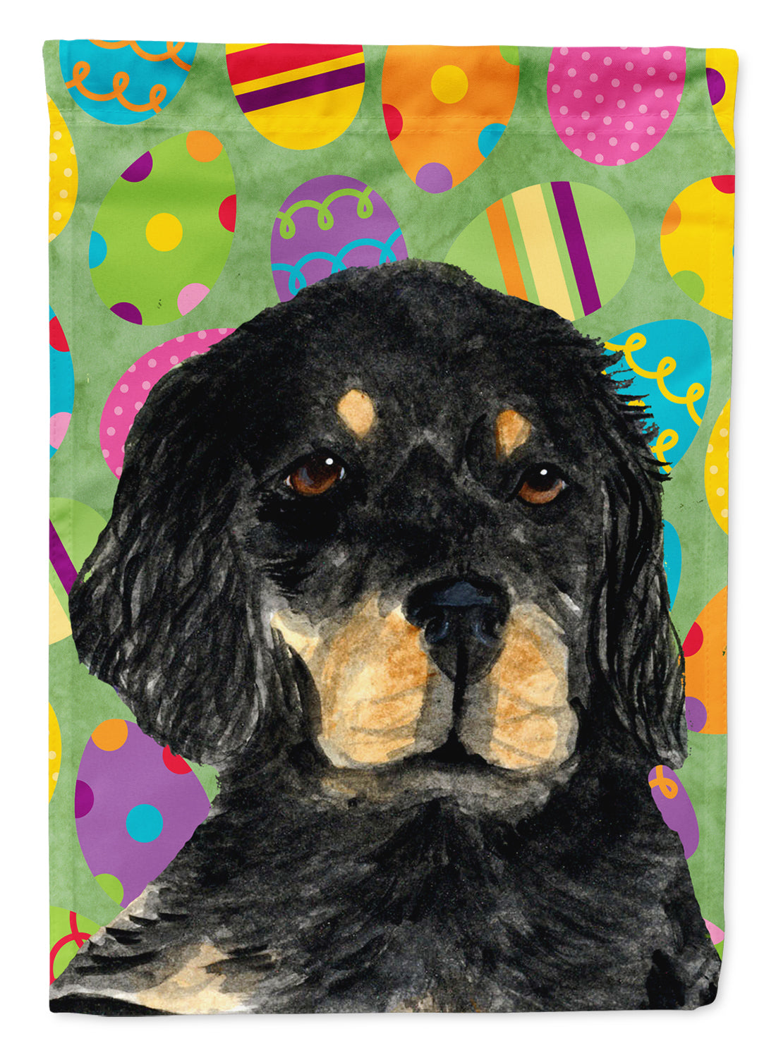 Gordon Setter Easter Eggtravaganza Flag Garden Size  the-store.com.