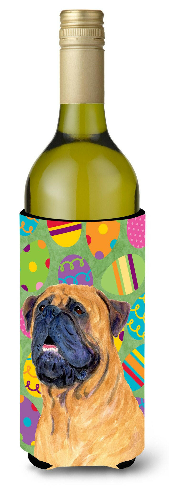 Mastiff Easter Eggtravaganza Wine Bottle Beverage Insulator Beverage Insulator Hugger SS4865LITERK by Caroline&#39;s Treasures