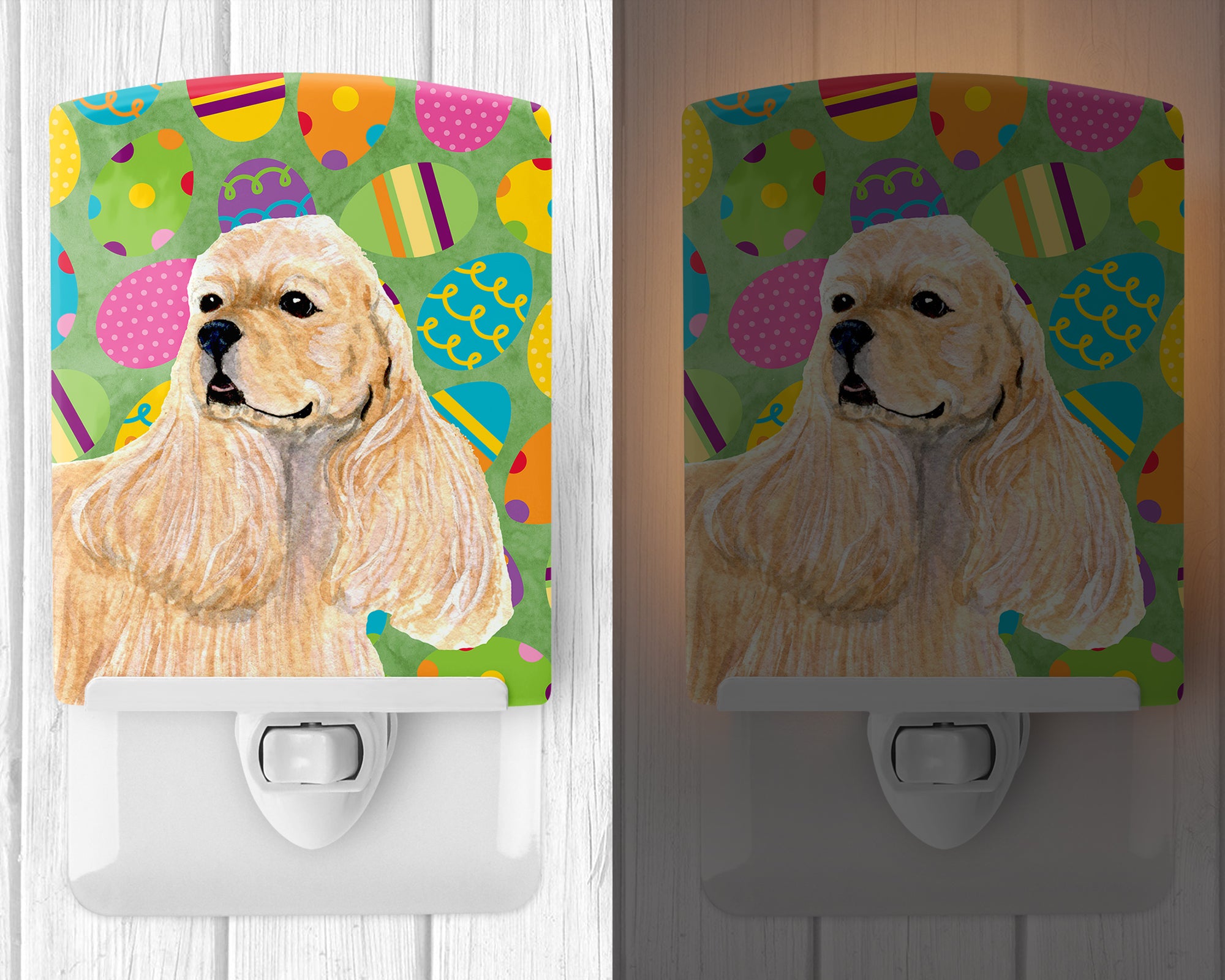 Cocker Spaniel Easter Eggtravaganza Ceramic Night Light SS4867CNL - the-store.com