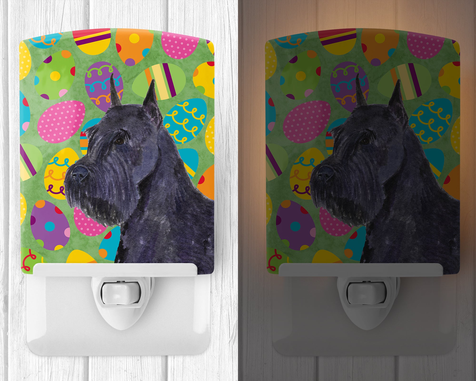 Schnauzer Easter Eggtravaganza Ceramic Night Light SS4868CNL - the-store.com