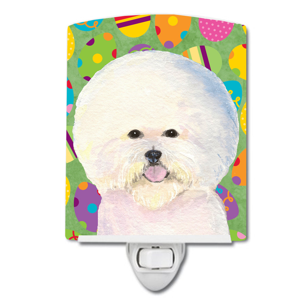 Bichon Frise Easter Eggtravaganza Ceramic Night Light SS4871CNL - the-store.com