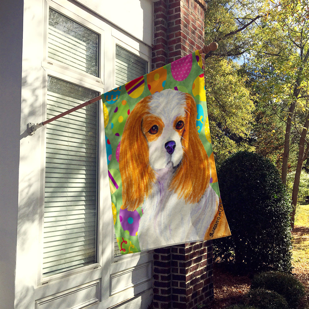 Cavalier Spaniel Easter Eggtravaganza Flag Canvas House Size  the-store.com.