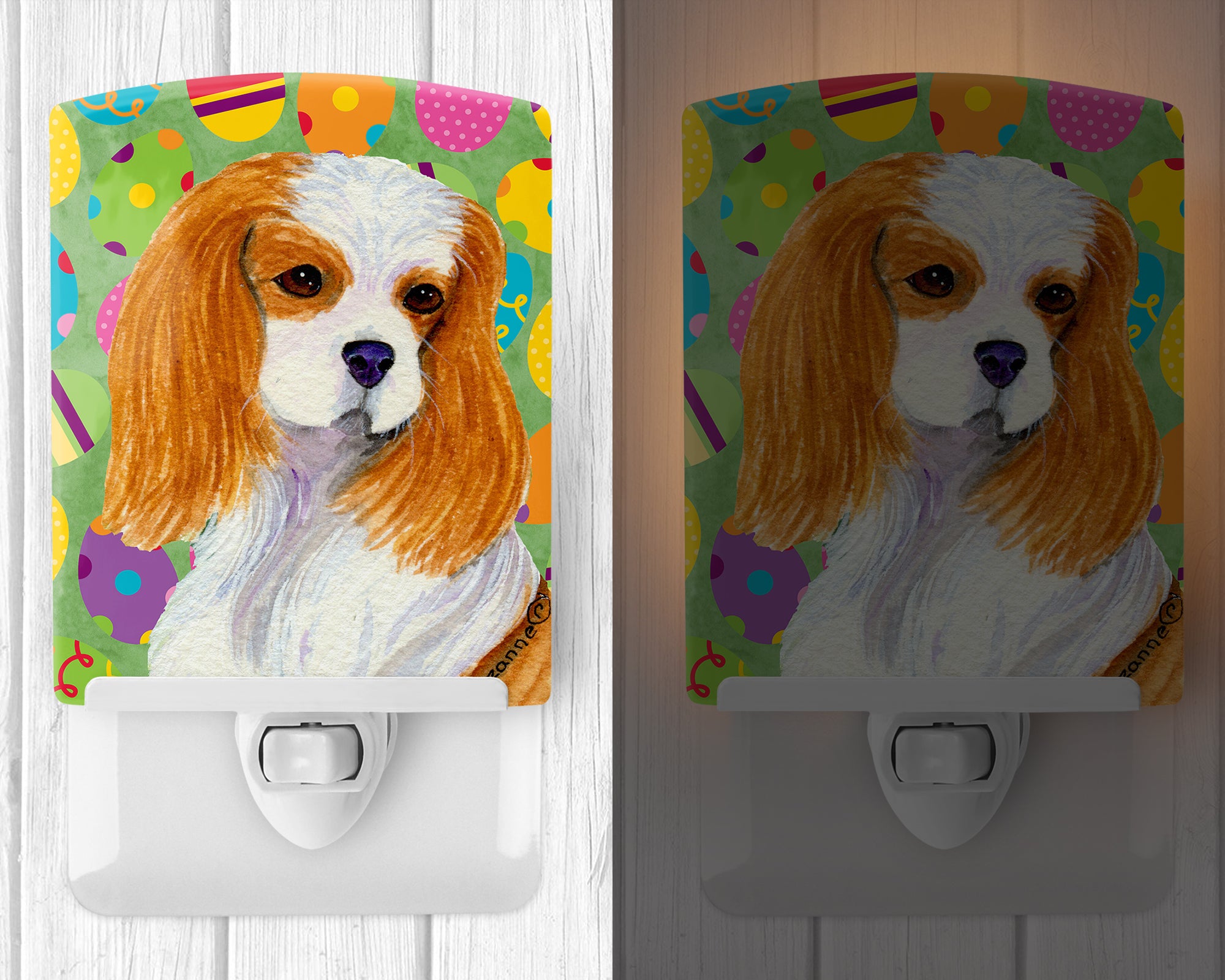 Cavalier Spaniel Easter Eggtravaganza Ceramic Night Light SS4872CNL - the-store.com