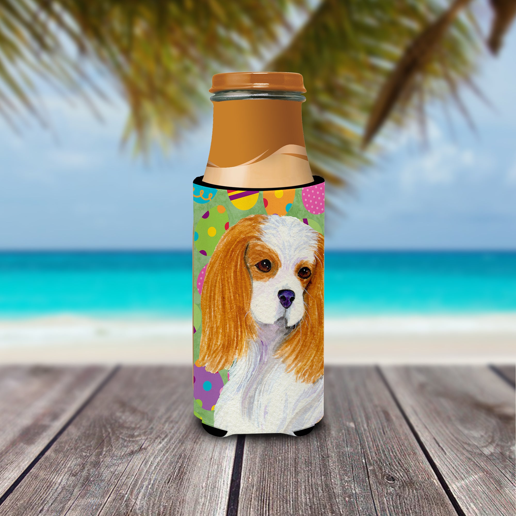 Cavalier Spaniel Easter Eggtravaganza Ultra Beverage Insulators for slim cans SS4872MUK.