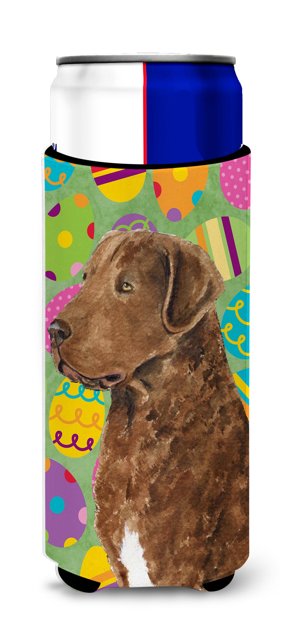 Chesapeake Bay Retriever Easter Eggtravaganza Ultra Beverage Insulators for slim cans SS4876MUK.