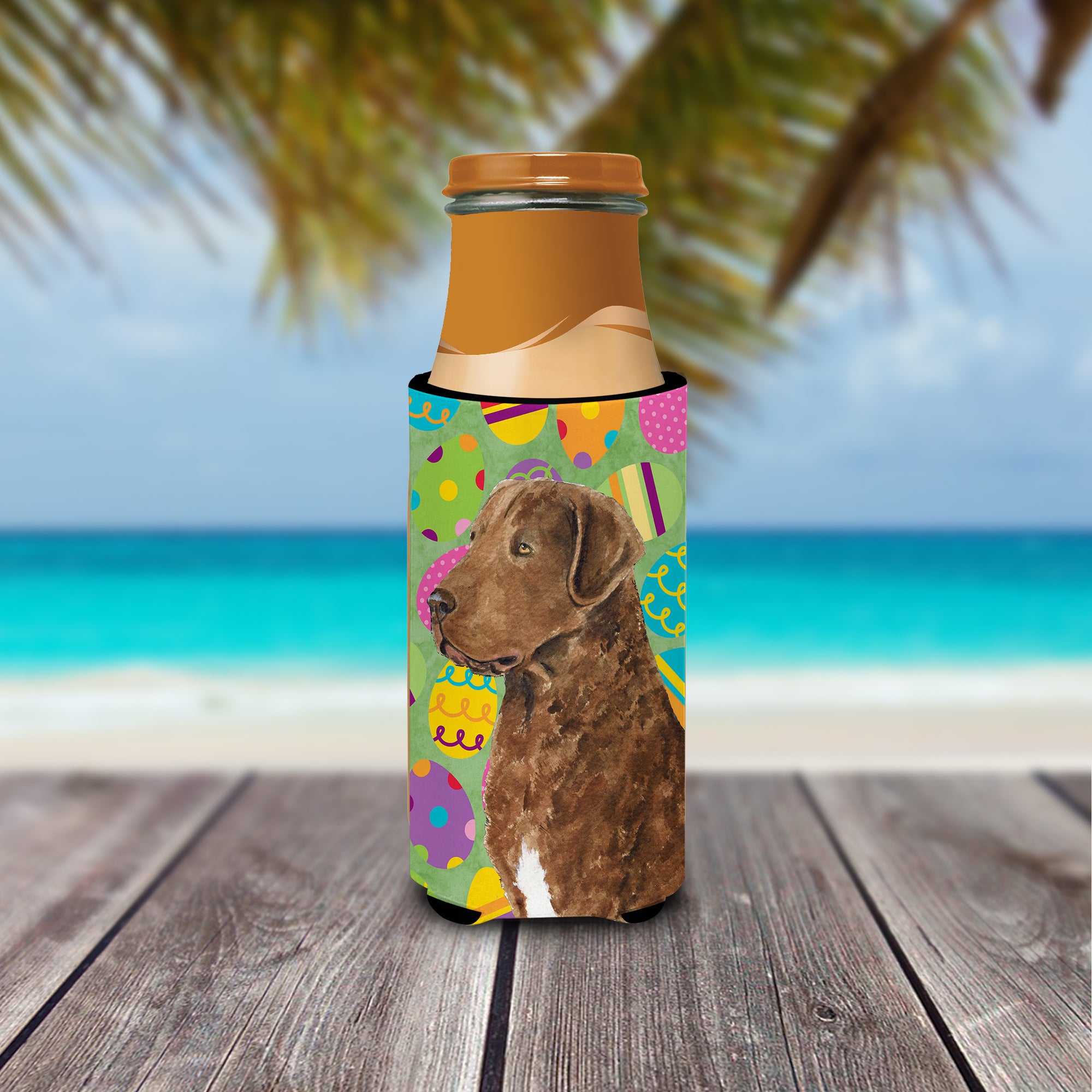 Chesapeake Bay Retriever Easter Eggtravaganza Ultra Beverage Insulators for slim cans SS4876MUK.