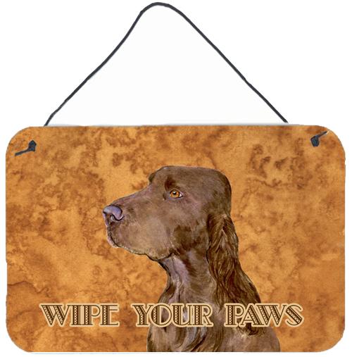 Field Spaniel Wipe your Paws Aluminium Metal Wall or Door Hanging Prints by Caroline's Treasures