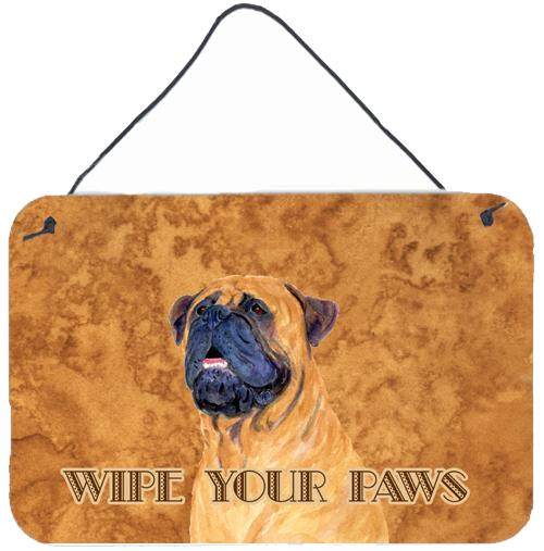 Mastiff Wipe your Paws Aluminium Metal Wall or Door Hanging Prints by Caroline's Treasures