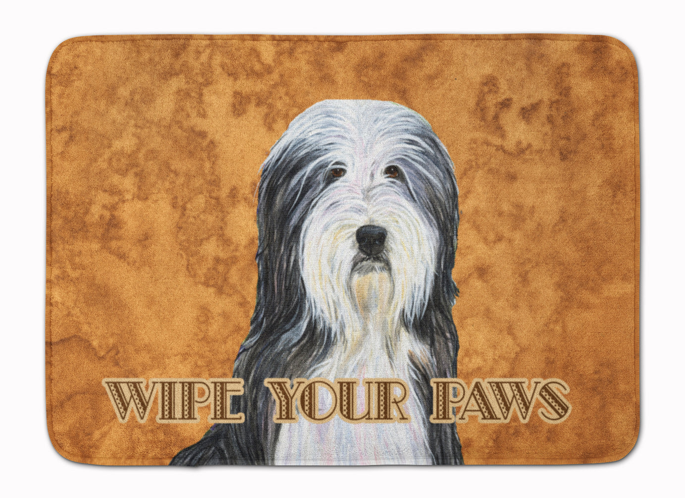 Bearded Collie Wipe your Paws Machine Washable Memory Foam Mat SS4889RUG - the-store.com