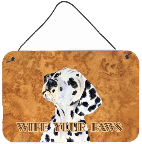 Dalmatian Wipe your Paws Aluminium Metal Wall or Door Hanging Prints by Caroline's Treasures