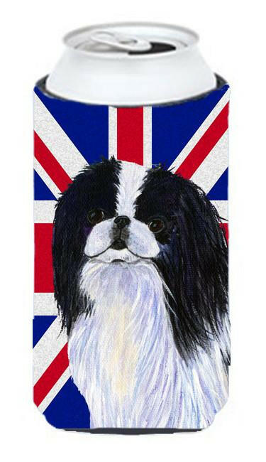 Japanese Chin with English Union Jack British Flag Tall Boy Beverage Insulator Hugger SS4909TBC by Caroline's Treasures