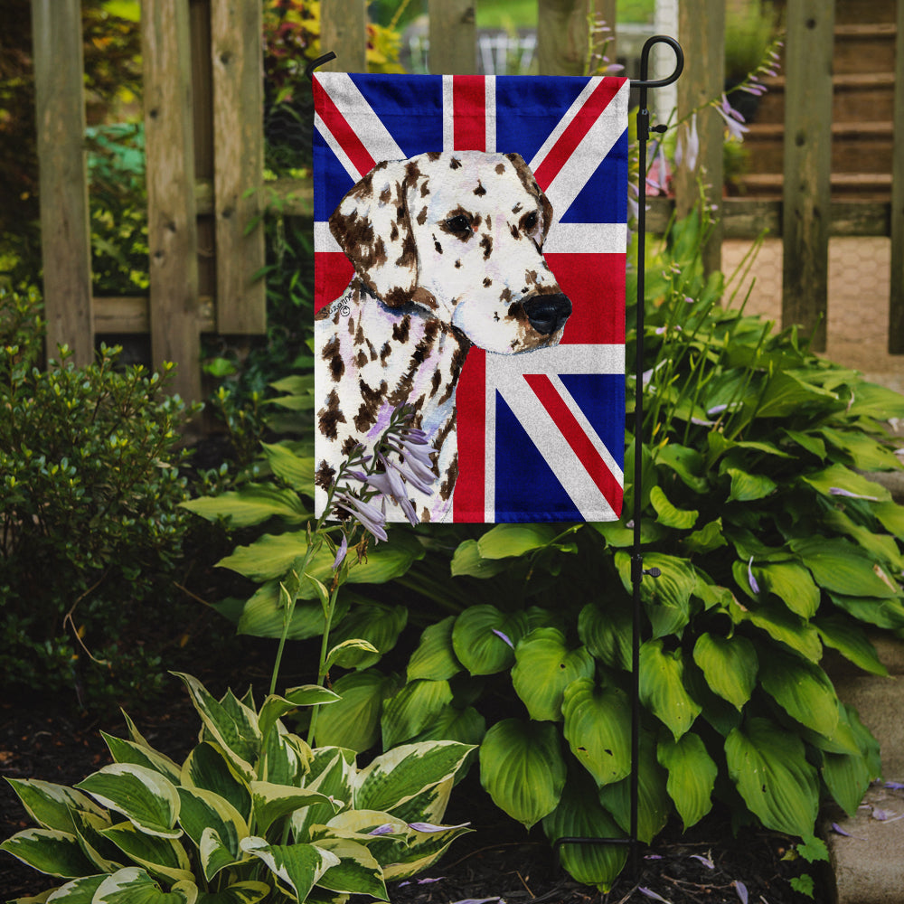 Dalmatian with English Union Jack British Flag Flag Garden Size  the-store.com.