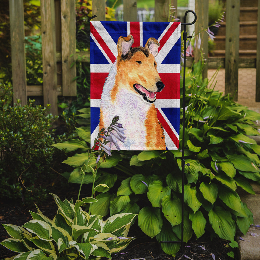 Collie Smooth with English Union Jack British Flag Flag Garden Size SS4912GF  the-store.com.