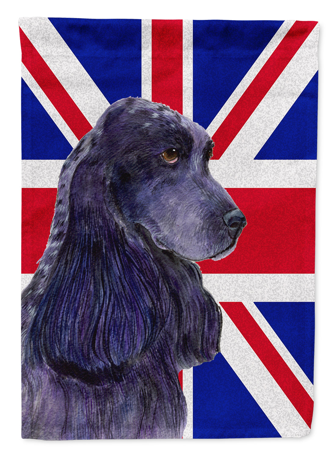 Cocker Spaniel with English Union Jack British Flag Flag Garden Size SS4913GF  the-store.com.